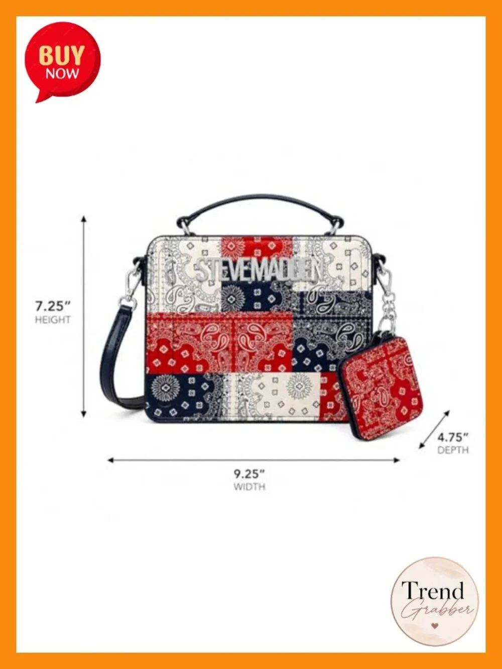 Faux Leather Satchel with Crossbody Strap and ID Holder